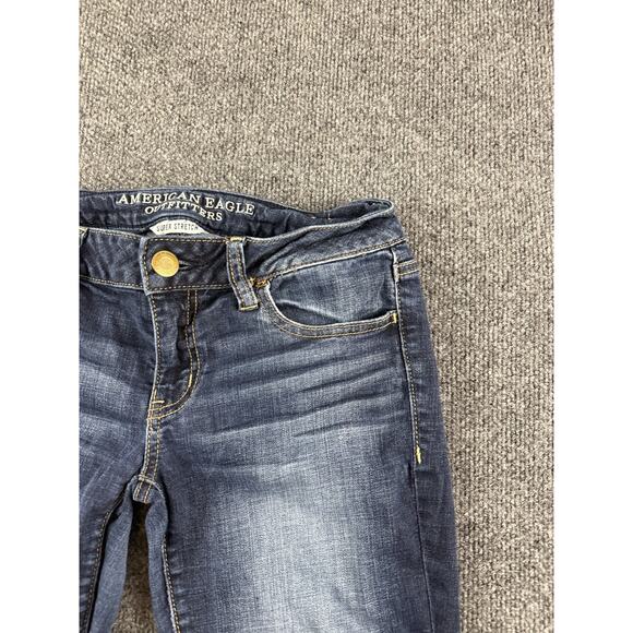 American Eagle Jegging Jeans Super Stretch Women’s Size 4 Faded Wash - Picture 3 of 13
